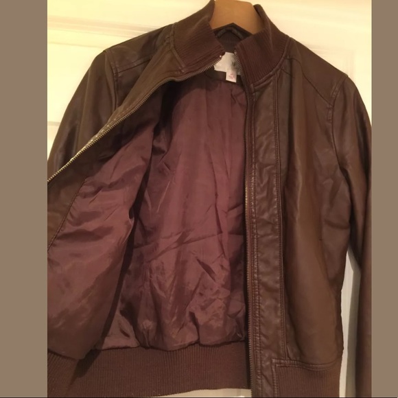 Xhilaration Faux Leather Jacket Brown. Size Medium - Picture 5 of 7
